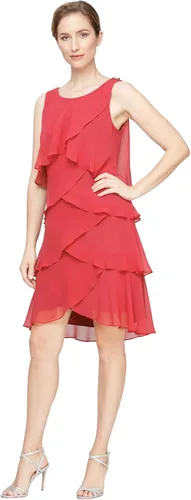 Vista 22 de S.L. Fashions Vestido de cóctel escalonado para mujer, vestido de invitada de boda (tallas pequeñas y regulares)