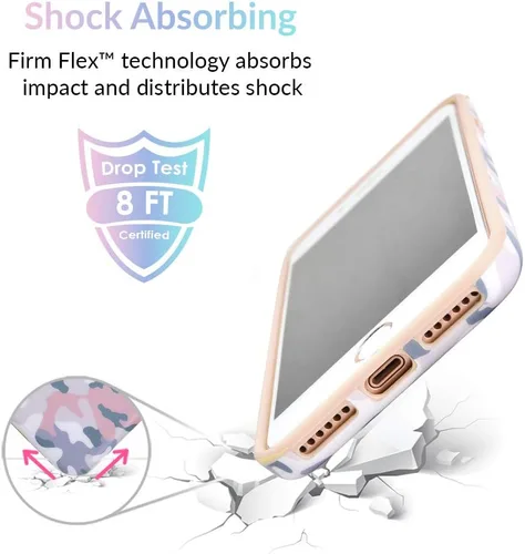 Vista 4 de Velvet Caviar - Funda protectora de gran calidad para perchone 8 y iPhone 7, Camuflaje desnudo