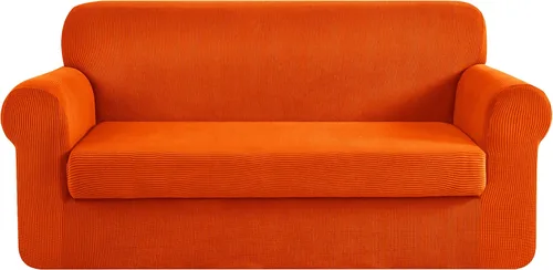 Vista 35 de CHUN YI Fundas para sofá de 7 piezas, lavables, fundas elásticas para sofá de 3 cojines con respaldo y fundas de cojín separados, protector