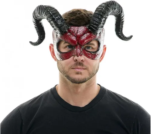Vista 2 de STORM BUY Ram Goat Series Face Masquerade Animal Devil Mask Costume Halloween Horror Demon