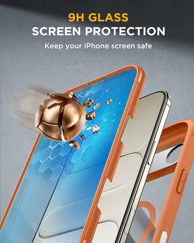 Vista 606 de Miracase Serie de vidrio para iPhone 11 de 6.1 pulgadas, funda protectora de cuerpo completo resistente mejorada con protector de pantalla de vidrio