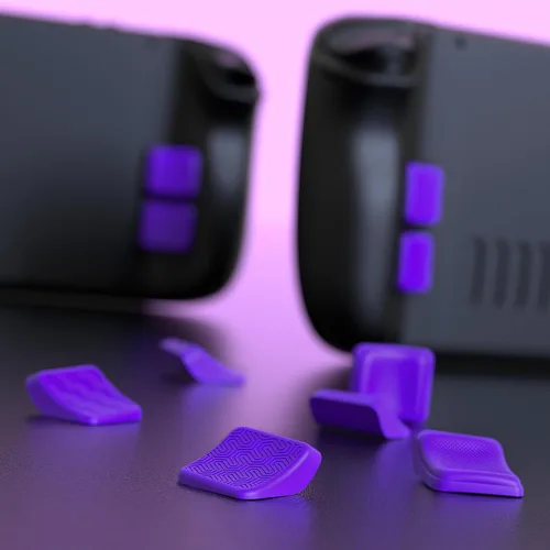 Vista 6 de PlayVital Mix Version - Juego de mejora de botón trasero para cubierta de vapor, kit de protección de botón de mejora de agarre para cubierta