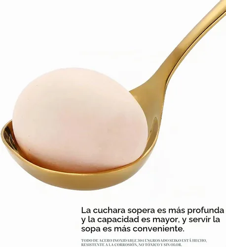 Vista 3 de Comicfs Paquete de 2 cucharones dorados para salsa, cucharón de sopa de acero inoxidable SUS 304, cucharón de sopa pequeño, cucharones de salsa