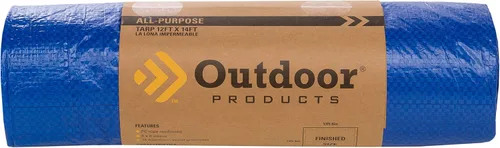 Vista 5 de Outdoor Products Lona de plástico multiusos Cubierta impermeable para el hogar, exteriores y emergencias Varios tamaños