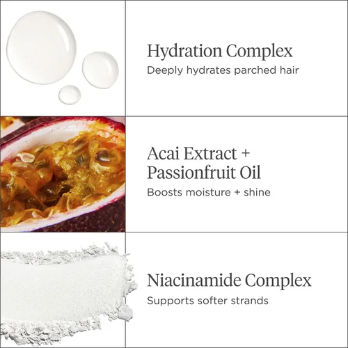 Vista 6 de Briogeo Superfoods Acai + Passionfruit - Mascarilla ligera de hidratación para cabello fino, acondicionador profundo para cabello fino, aumenta