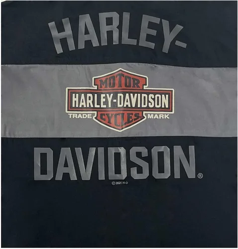 Vista 2 de Harley-Davidson Camisa de trabajo con botones de manga corta #1 para niños pequeños, color negro