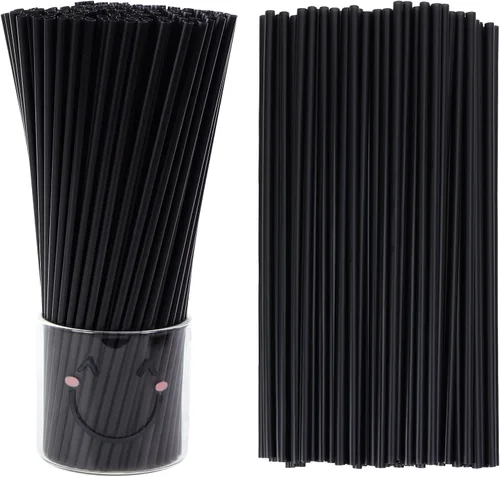 Vista 17 de Tomnk 300 pajitas desechables, pajitas de plástico de 8.25 pulgadas, pajitas de plástico para vasos y café helado 0.24" Wide Food-Grade BPA-Free