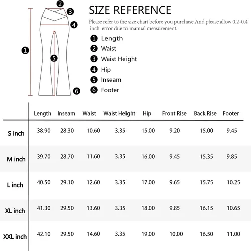Vista 4 de lemonsky Pantalones de yoga acampanados para mujer, de cintura alta, para entrenamiento, casual, corte de bota, con control de abdomen, pantalones