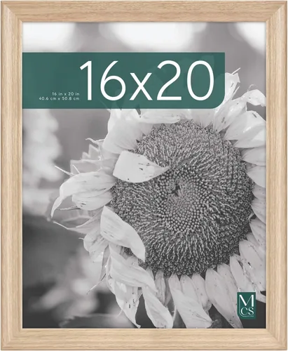 Vista 17 de MCS Studio Gallery Classic Marco de 16 x 16 pulgadas de Madera de Ingeniería con Veta de Madera Natural, Colgado de Pared Vertical y Horizontal