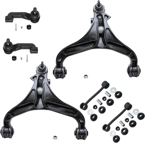 Vista 156 de Detroit Axle - Kit de extremo delantero para Chrysler 300 Dodge Charger 2011-2023 Challenger, 2 Lower Rearward Control Arms 2 Outer Tie Rods 2