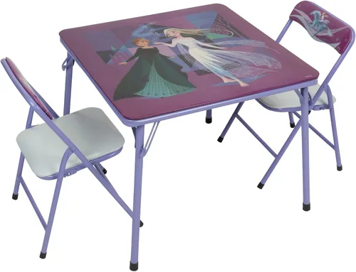 Vista 4 de Disney Frozen Juego de mesa y sillas plegables para niños de 36 meses hasta 7 años, incluye: 1 mesa
