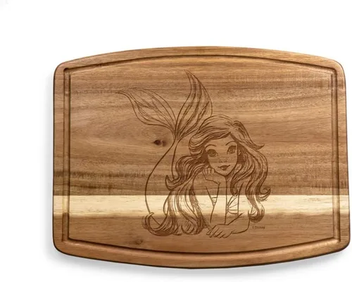 Vista 23 de PICNIC TIME Tabla de cortar oval de madera de acacia de la Mansión Encantada de Disney, (madera de acacia)