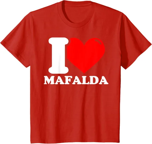 Vista 3 de Camiseta I Love Mafalda, Negro