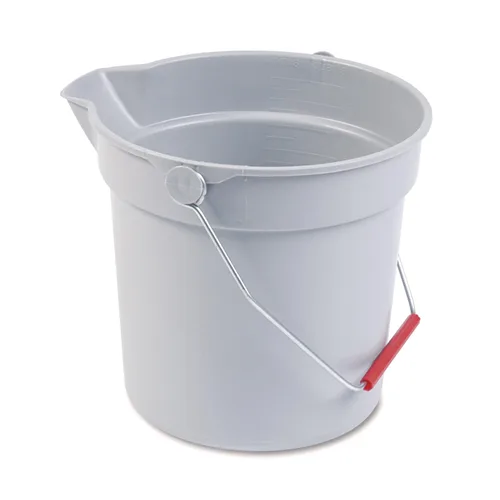 Vista 8 de Rubbermaid Commercial Brute cubeta redondo, 14 cuartos de galón, Rojo, fg261400red
