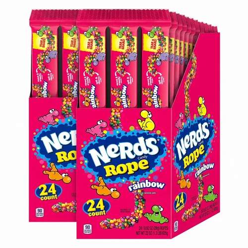 Vista 11 de Nerds Rope Candy, arco iris, 0.92 onzas (paquete de 24)