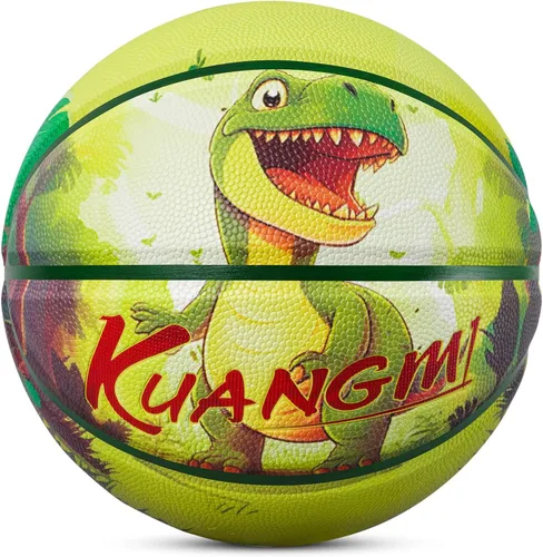 Vista 10 de Kuangmi Baloncesto para niños, tamaño juvenil 5 (27.5 pulgadas), tamaño infantil 4 (25.5 pulgadas), para niños y niñas, para interiores