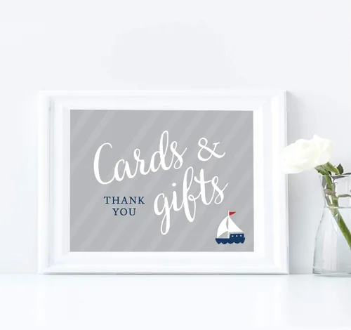 Vista 3 de Andaz Press Colección náutica, tarjetas y regalos para fiesta, 8.5 x 11 pulgadas, paquete de 1, para Ocean Sailor Bon Voyage Adventure Inspired