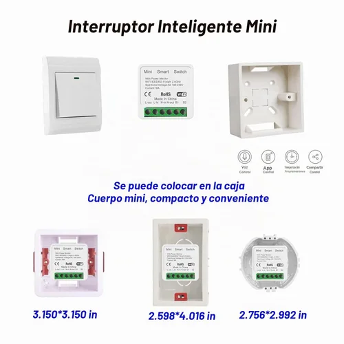 Vista 7 de Interruptor de luz inteligente WiFi compatible con Alexa/Google Home, control remoto/de voz por aplicación, modo DIY, función temporizador, control