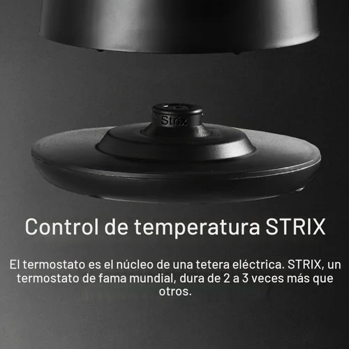 Vista 9 de Tetera eléctrica de 1,5 L, control de temperatura, color negro