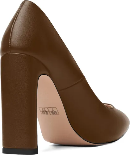 Vista 5 de SHOWFOREST Zapatos de tacón alto para mujer, sexy, con puntera puntiaguda, mate, de 4 pulgadas
