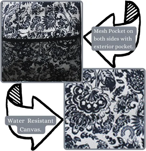 Vista 263 de NGIL Bolsa de comestibles reutilizable extra grande plegable de gran tamaño para comestibles, almacenamiento, picnic, playa, Estampado