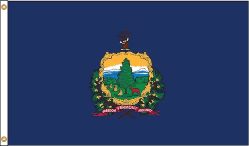 Vista 6 de Annin Flagmakers Bandera del estado de Vermont fabricada en Estados Unidos según las especificaciones de diseño oficiales del estado, 2 x 3 pies