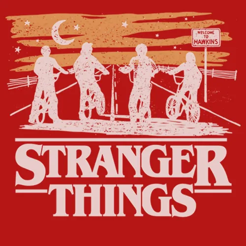 Vista 2 de Camiseta Stranger Things Starry Bike Ride para niña