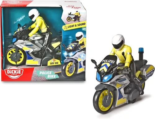 Vista 5 de Dickie Toys - Bicicleta de policía Yamaha con figura