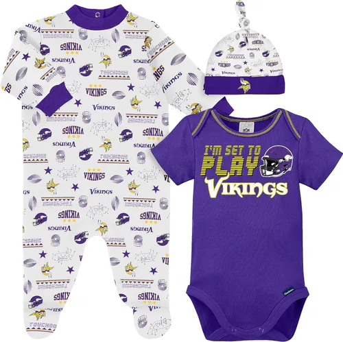 Vista 6 de Gerber Conjunto de regalo unisex para bebé con pies de equipo de la NFL para dormir y jugar