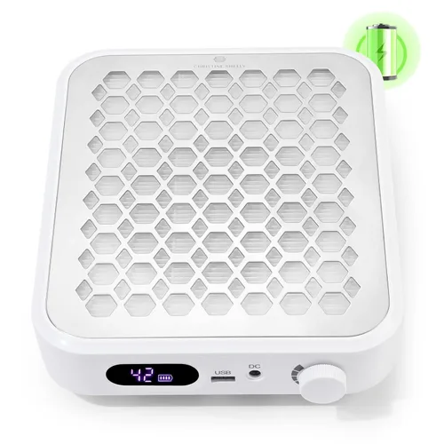 Vista 13 de Colector de Polvo para Uñas, Colector de Polvo Recargable para Técnico de Uñas, Potente Ventilador de Vacío Ventilación Colector de Polvo Extractor
