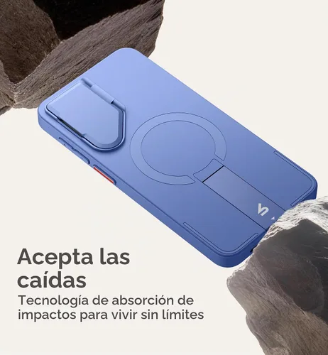 Vista 6 de SURITCH Funda protectora magnética para Samsung Galaxy S26 Plus, funda protectora magnética con cubierta de cámara y soporte de metal ajustable