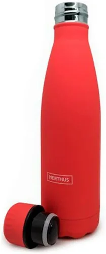 Vista 25 de NERTHUS FIH 712 - Botella aislada de doble pared para diseño frío y caliente, acero inoxidable, 11.8 fl oz, sin BPA, 18/8, color azul bebé