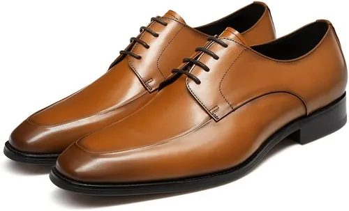 Vista 2 de GIFENNSE Zapatos Oxford para hombre Zapatos de vestir de cuero para hombres