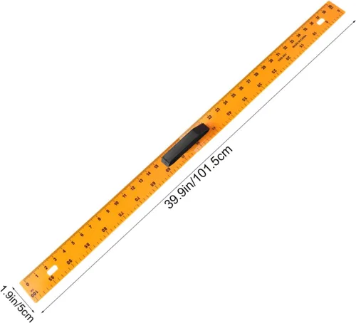 Vista 3 de STOBOK Barra de medidor de enseñanza de plástico para aula, herramienta de medición escolar, regla de pizarra de matemáticas, regla de enseñanza