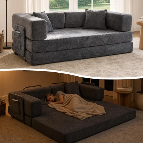 Vista 15 de Sofá cama sin hueso de 78.8 pulgadas para sala de estar, sofá