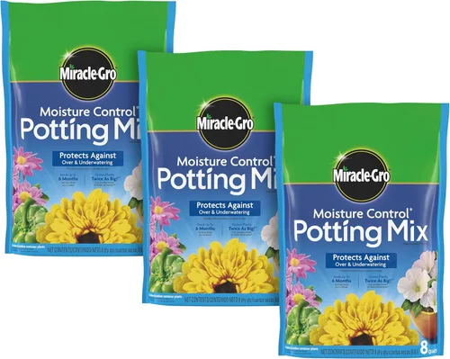 Vista 11 de Miracle-Gro Mezcla para macetas con control de humedad, para plantas en contenedor, protege contra el riego excesivo y insuficiente, 8 cuartos
