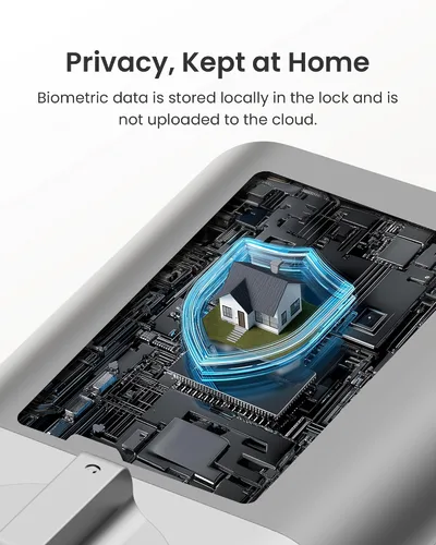 Vista 8 de DESLOC Smart Lock K140 Plus con reconocimiento de vena de palma, cerradura de puerta de entrada sin llave con cerrojo de teclado, control