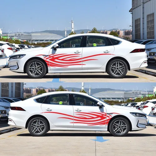 Vista 8 de Calcomanías autoadhesivas para carrocería de automóvil, calcomanías autoadhesivas a rayas para automóviles, SUV, camionetas y camiones, paquete de 2