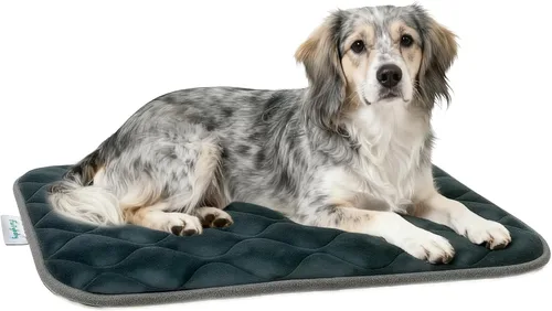 Vista 8 de Furrybaby - Alfombrilla para jaula de perro con base antideslizante lavable a máquina, tapete plano para camita de mascota para dormir