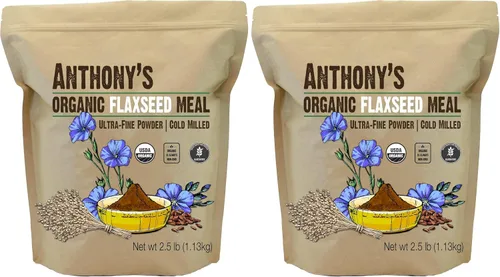 Vista 7 de Anthony's Harina de linaza orgánica, 2.5 libras, sin gluten, polvo molido ultrafino, molido en frío, apto para dieta keto