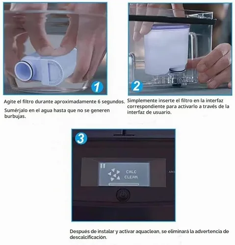 Vista 3 de Filtro de café compatible con Philips AquaClean, CA6903 (paquete de 2) Filtro de agua Aqua Clean para máquinas de café completamente automáticas