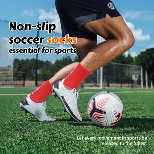 Vista 6 de wonhag Calcetines de fútbol para hombre antideslizantes 134 pares de almohadillas antideslizantes para fútbol, baloncesto, deportes con pinzas