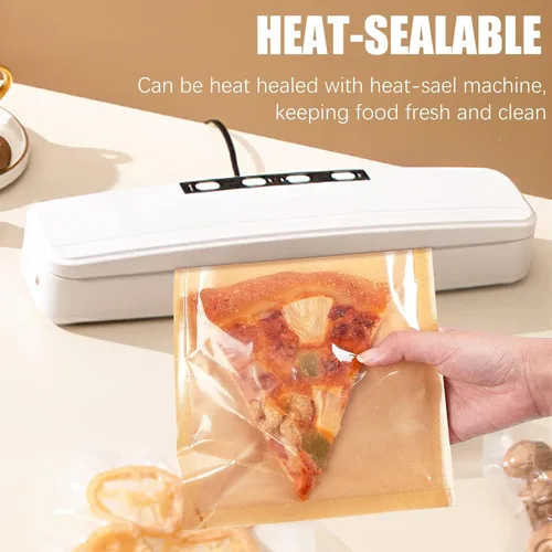 Vista 5 de ZORRITA Bolsas de panadería termosellables con ventana, paquete de 200, 7.1 x 7.5 pulgadas Papel Kraft, resistente a la grasa, bolsas de bagel