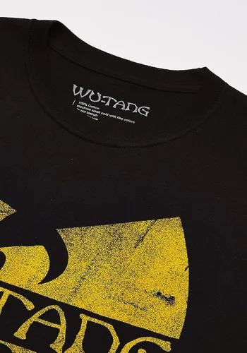 Vista 2 de FEA Camiseta clásica con logotipo amarillo Wu Tang Clan para hombre, Amarillo