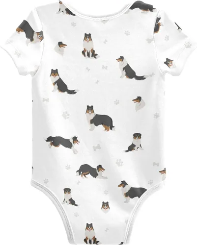 Vista 2 de vvfelixl Bodies para bebé niña negro Pug blanco manga corta algodón ropa de bebé para niñas 0-24 meses