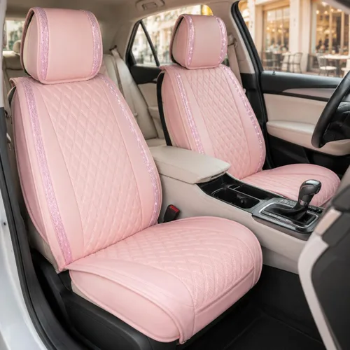 Vista 16 de MotorBox Meridian Series - Fundas de asiento de piel napa, fundas clásicas de asiento delantero, de piel sintética de alta calidad, color beige