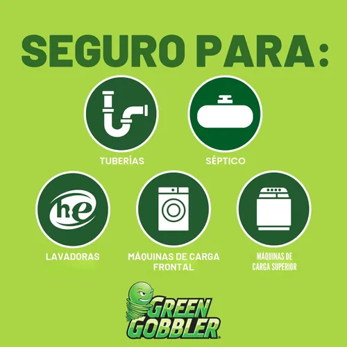 Vista 6 de Green Gobbler Premium - Limpiador y desodorizante para lavadora en tabletas con tecnología de limpieza de tuberías, desagües y mangueras Para