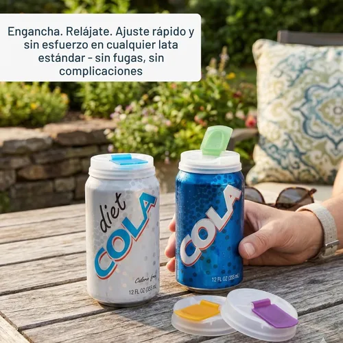 Vista 6 de Jokari tapas de protección para lata de gaseosa, juego de 4, Paquete de 10, Transparente