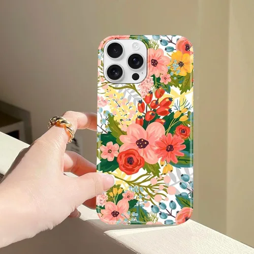 Vista 8 de J.west Funda para iPhone 14 Pro Max de 6.7 pulgadas, diseño moderno de ramo de flores botánicas con estampado de flores botánicas de jardín