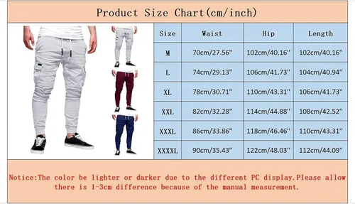 Vista 6 de EELHOE Baggy Cargo Pants for Men Ripstop Relaxed Fit Lightweight Trousers Outdoor Hiking Casual Bottom Pant Multi Pockets